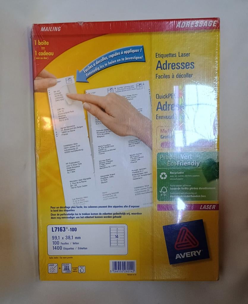 Pak Avery adres etiketten, Diversen, Ophalen of Verzenden