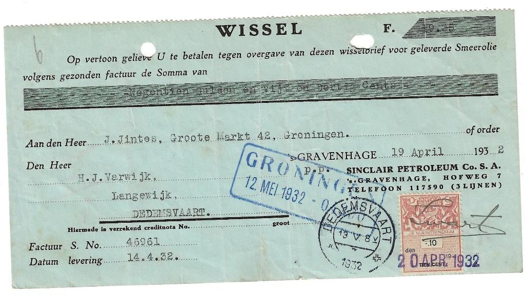 Fiscale filatelie Wissel met stempels, Ophalen of Verzenden, Postfris