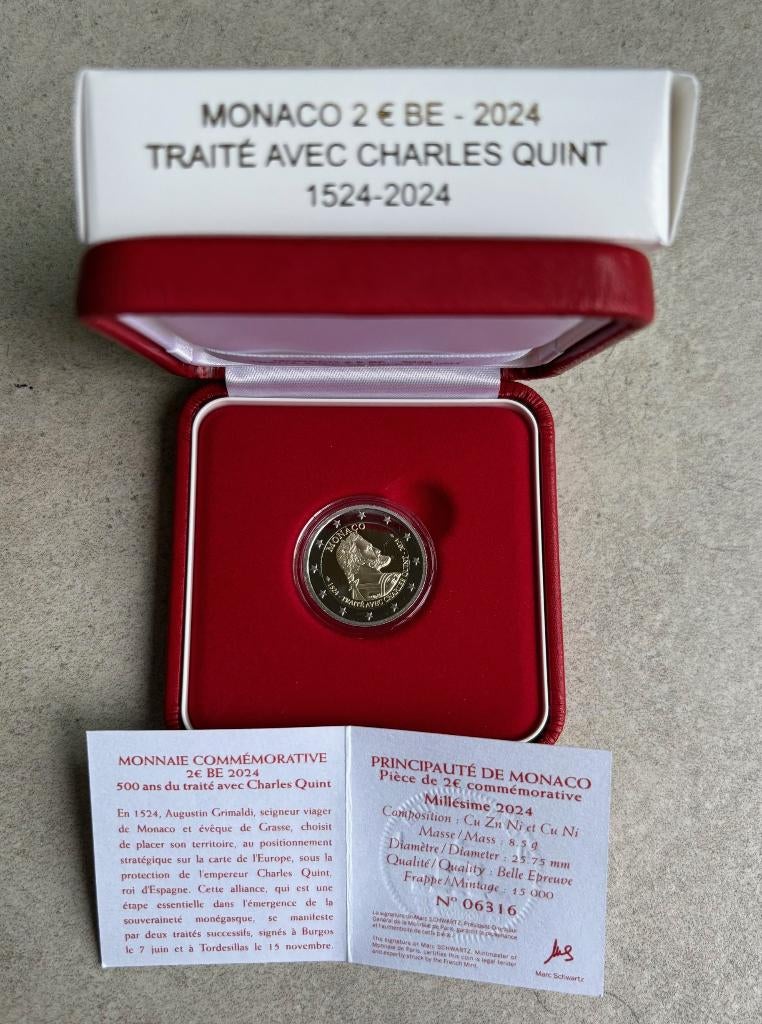 Monaco 2 euro 2024, Postzegels en Munten, Munten | Europa | Euromunten, Ophalen of Verzenden, Overige landen, 2 euro, Setje