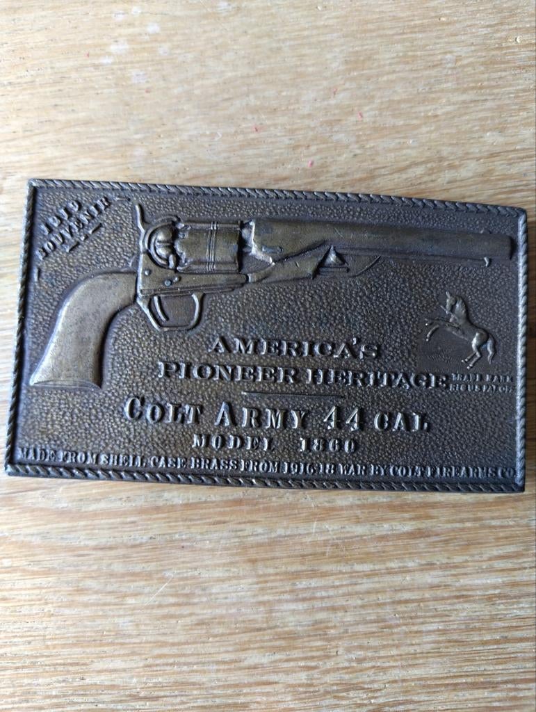 Vintage Colt Industries Buckle - America's Pioneer Heritage, Colt Industries, Ophalen of Verzenden, Gedragen, Losse buckle of gesp