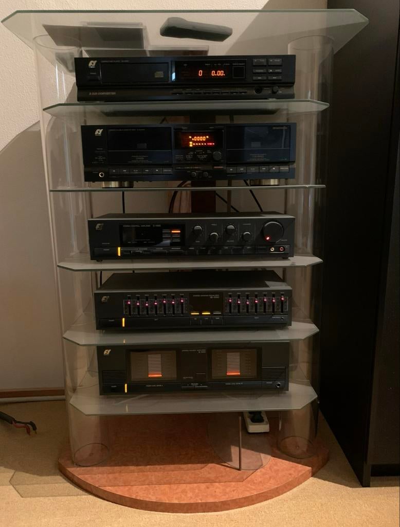 Sansui Stereo Set: CD, Cassette, Tuner, Amp, EQ, Power Amp, Gebruikt, Cassettedeck, Losse componenten, Ophalen