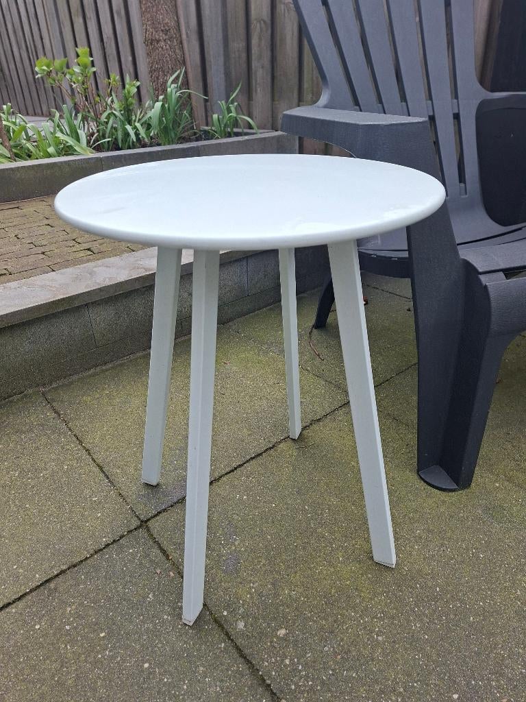 Bijzettafeltje, Ophalen, Gebruikt, Rond, Metaal