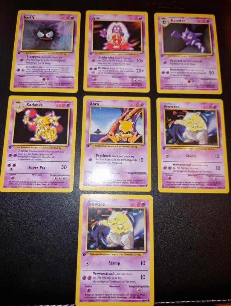 Base set 1e edities, Hobby en Vrije tijd, Verzamelkaartspellen | Pokémon, Ophalen of Verzenden, Zo goed als nieuw