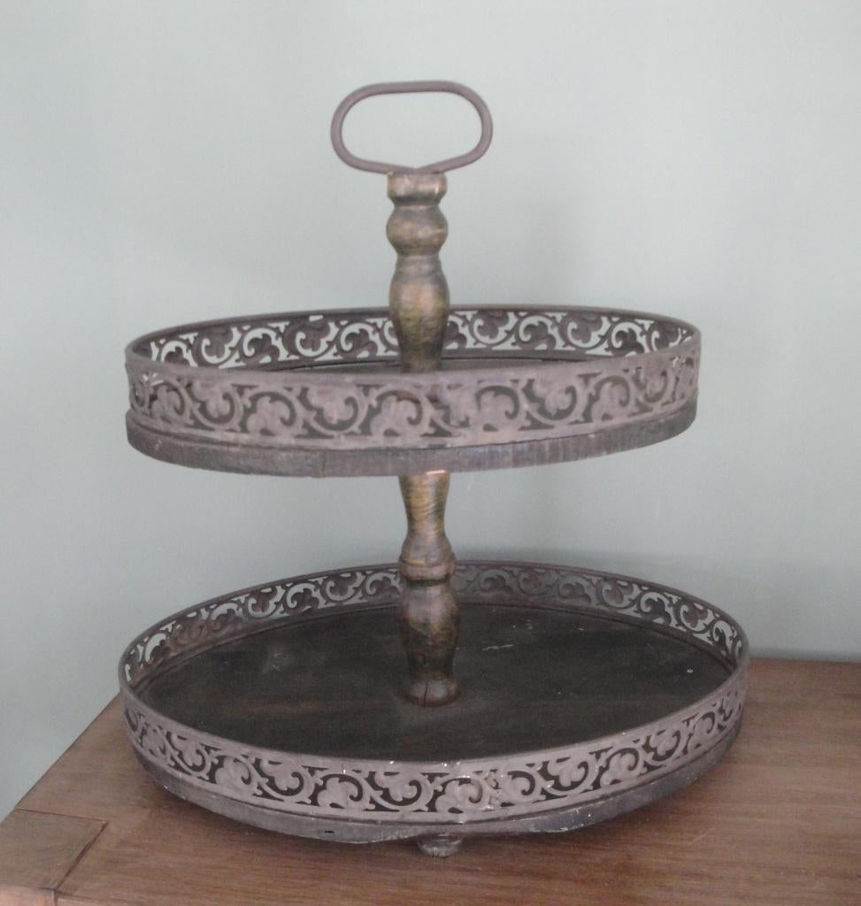 LEUKE OUDE BROCANTE ETAGÈRE, Ophalen of Verzenden, Gebruikt