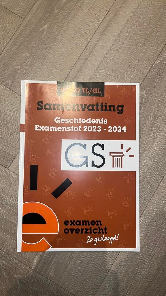 Samenvatting Examenstof Geschiedenis VMBO TL/GL, Boeken, Ophalen of Verzenden, Nederlands, Overige niveaus, ExamenOverzicht