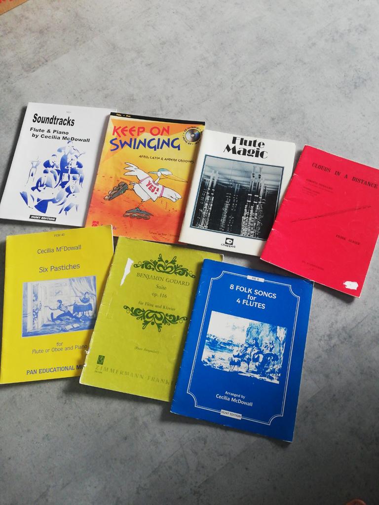 7 muziekboeken voor fluit, Muziek en Instrumenten, Klassiek, Dwarsfluit of Piccolo, Ophalen of Verzenden, Zo goed als nieuw