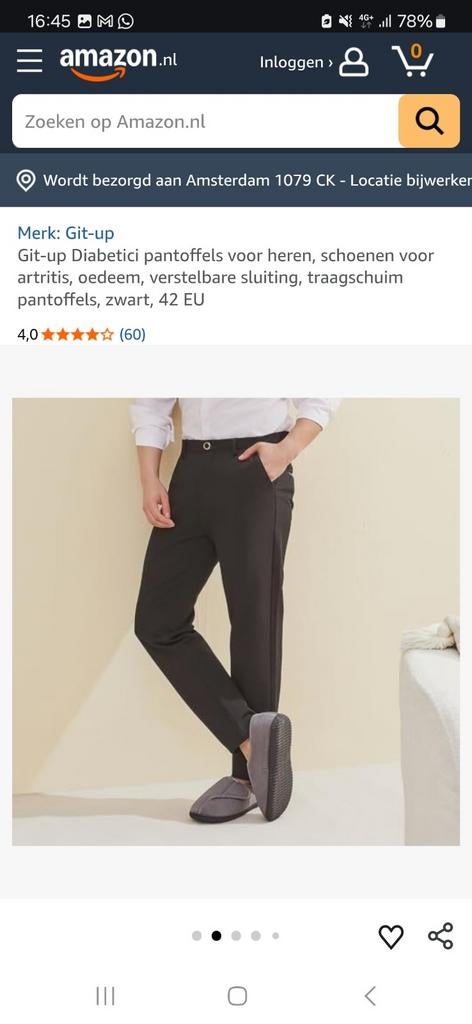 Git-up Diabetici pantoffels voor heren. Diabetic slippers 43, Git-up, Ophalen of Verzenden, Zo goed als nieuw, Grijs