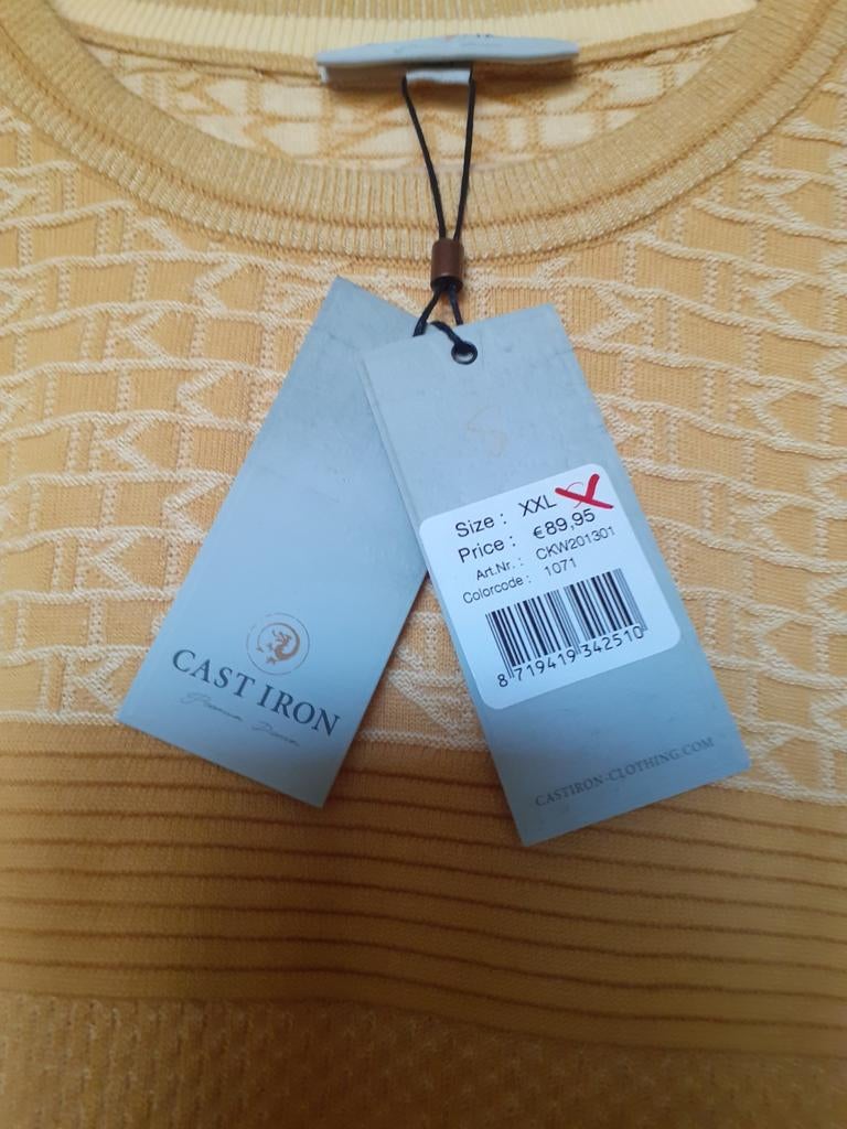 Gele zomertrui cast iron nieuw!! Met labels eraan., Ophalen of Verzenden, Nieuw, Overige maten, Geel