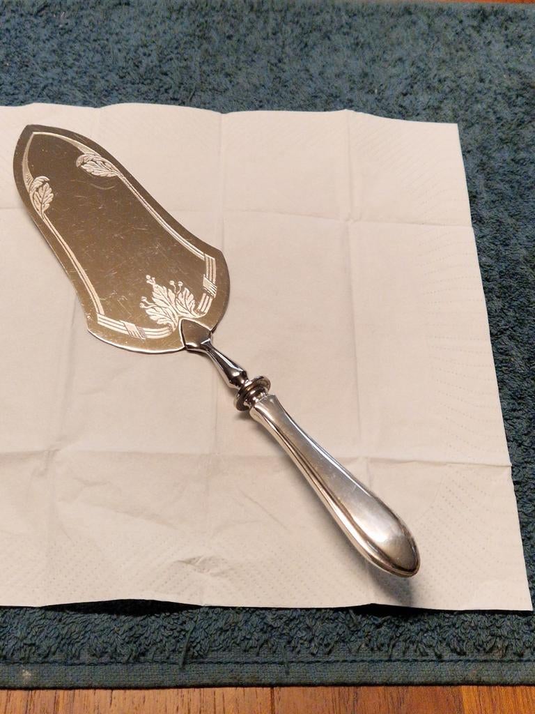 Zilveren Taartschep is voorzien van een RVS TaartSchep, Ophalen of Verzenden