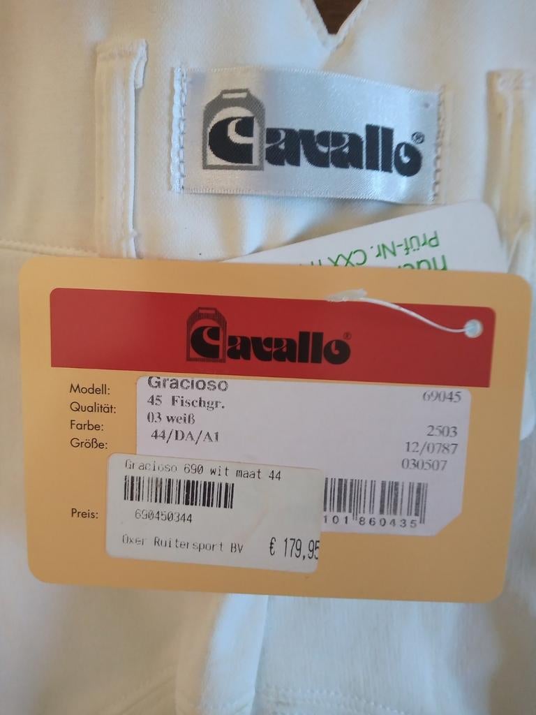 Paard Rijbroek Wit., Ophalen of Verzenden, Dressuur, Onderkleding