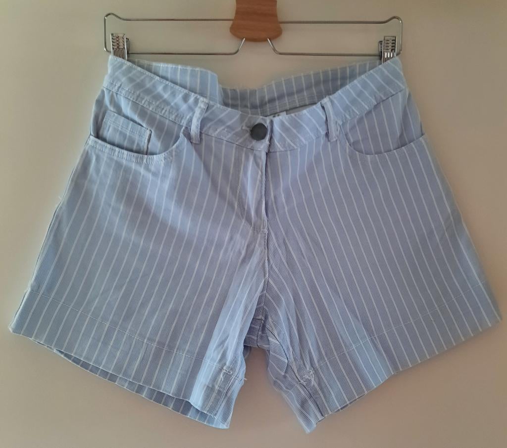 Korte broek maat 38. Blauw witte streepjes, Maat 38/40 (M), Up2Fashion, Kort, Blauw