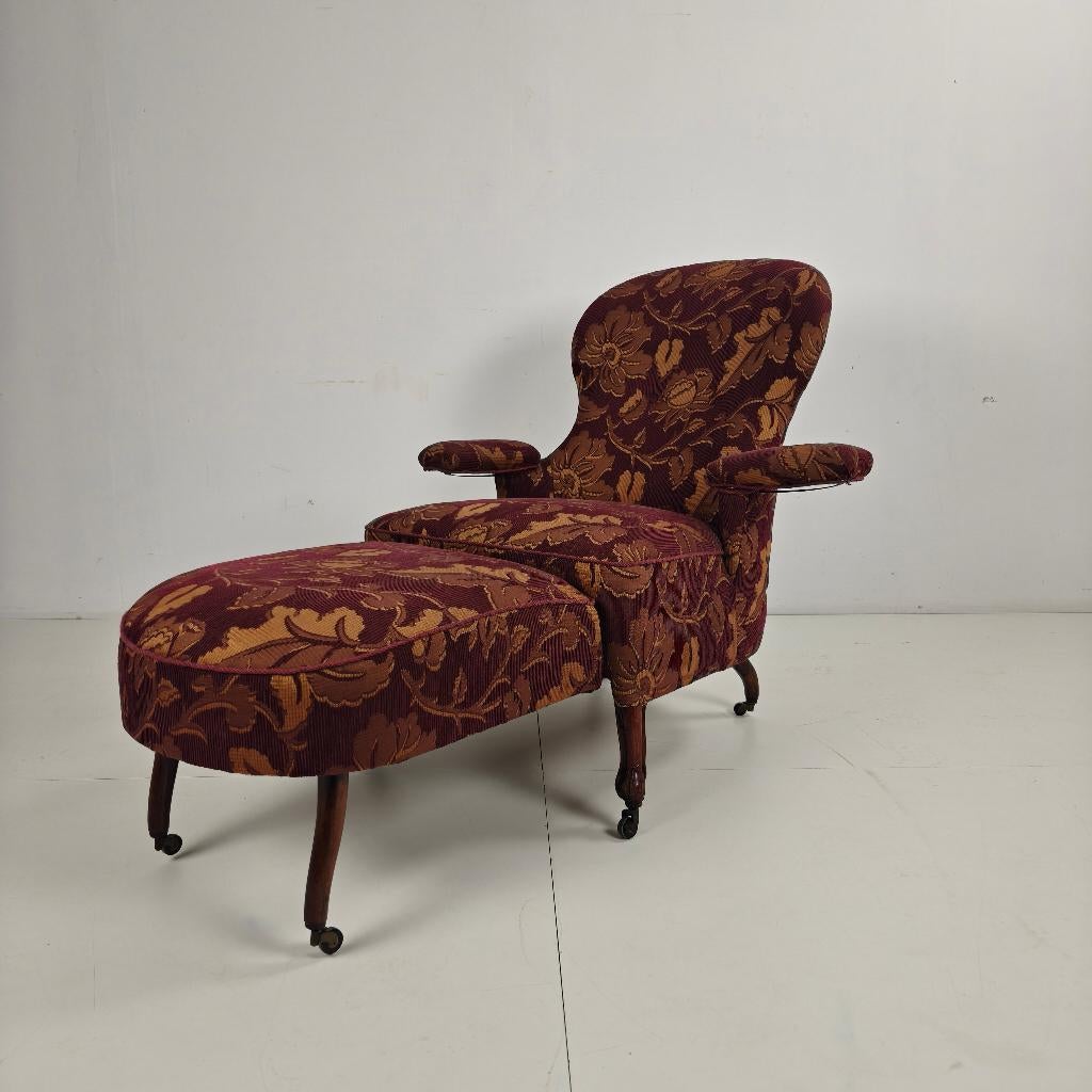 Vroeg 20e-eeuws ligfauteuil van Drevette L.M circa 1900–1920, Ophalen of Verzenden