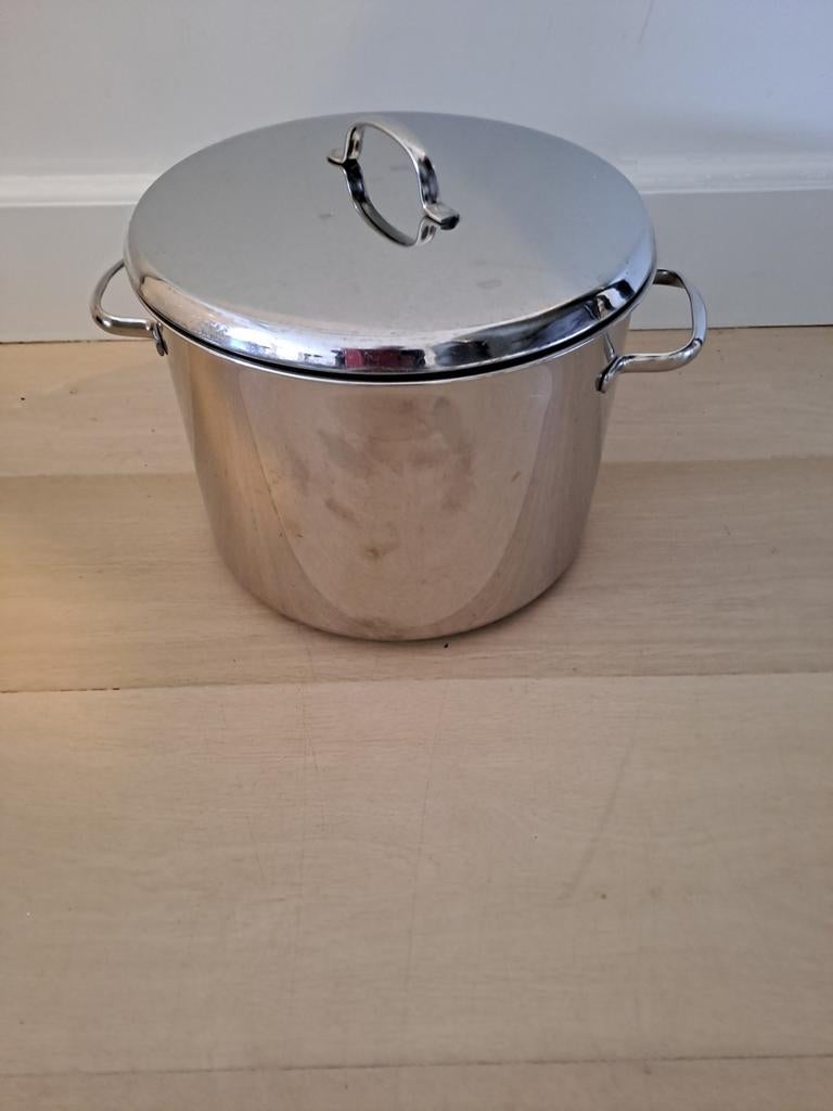 RVS Soeppan 6,5 liter, Ophalen of Verzenden, Gebruikt, Rvs, Kookpan of Snelkookpan