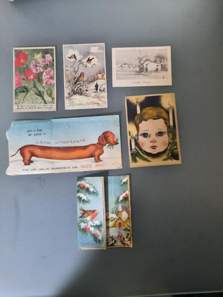 Oude kerstkaarten, Ophalen of Verzenden, Voor 1920, Overige thema's