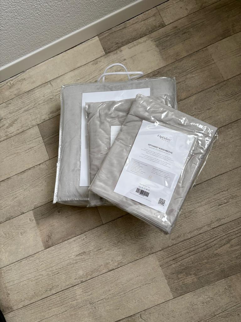 Optidee dekbedovertrek, Dekbedovertrek, Ophalen of Verzenden, Grijs, Nieuw