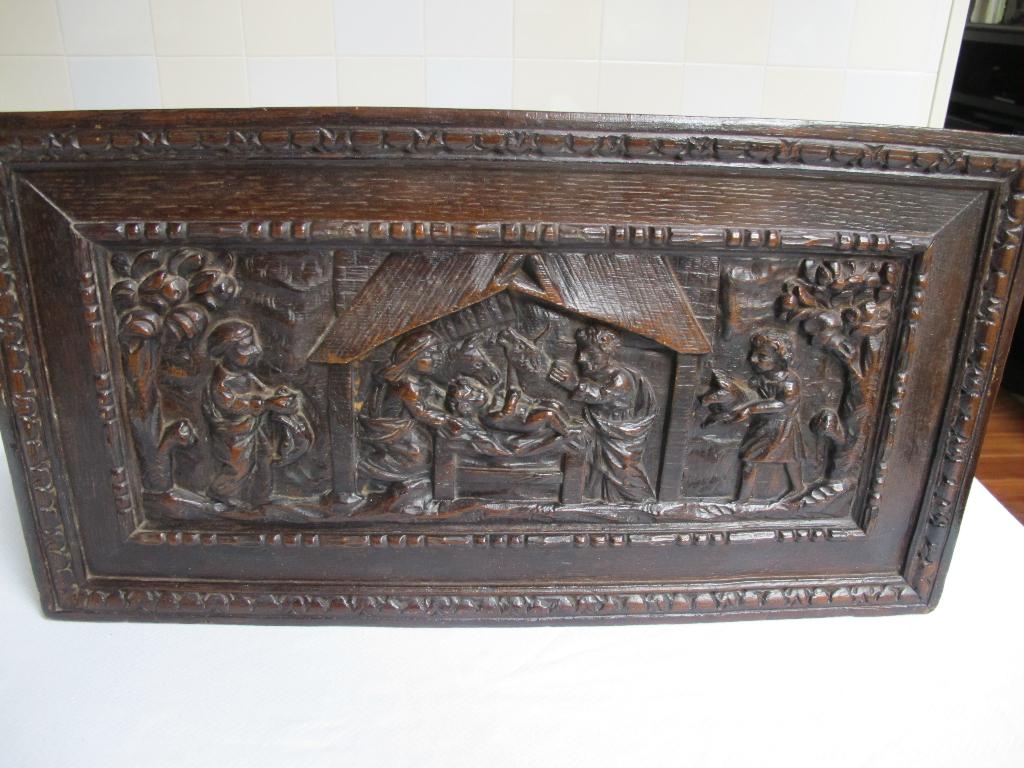 houtpaneel kerstgroep kerststal, Ophalen of Verzenden