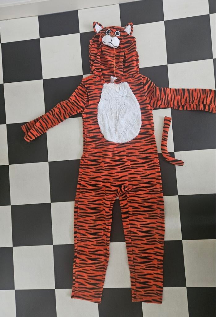 Carnaval tijger pak, Kinderen en Baby's, Carnavalskleding en Verkleedspullen, Ophalen of Verzenden, Zo goed als nieuw, Jongen of Meisje