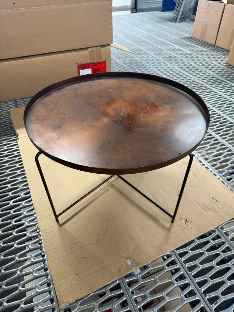 Riverdale Bijzettafel - Stijlvol en Praktisch, Gebruikt, Rond, Metaal, Minder dan 50 cm