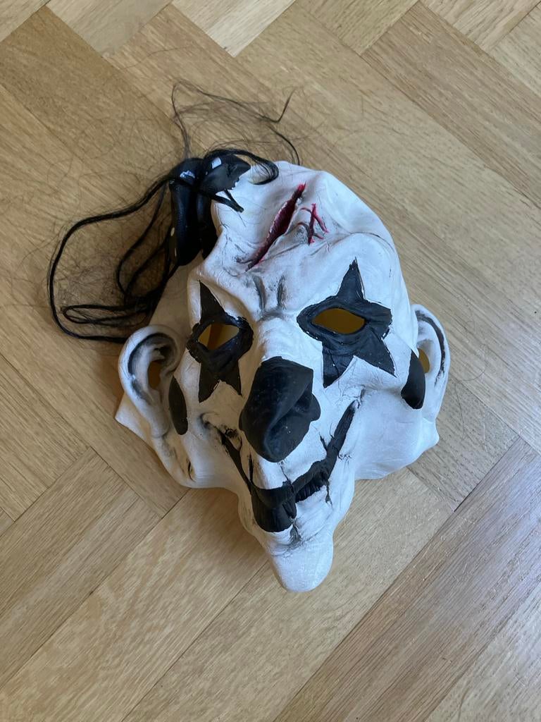 Halloween clown masker, Maat 38/40 (M), Ophalen of Verzenden, Zo goed als nieuw, Accessoires