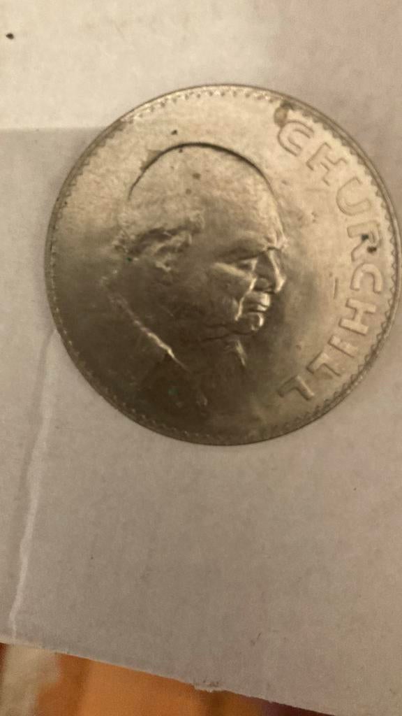 Churchill Munt, Postzegels en Munten, Ophalen of Verzenden, Metaal, Losse munt