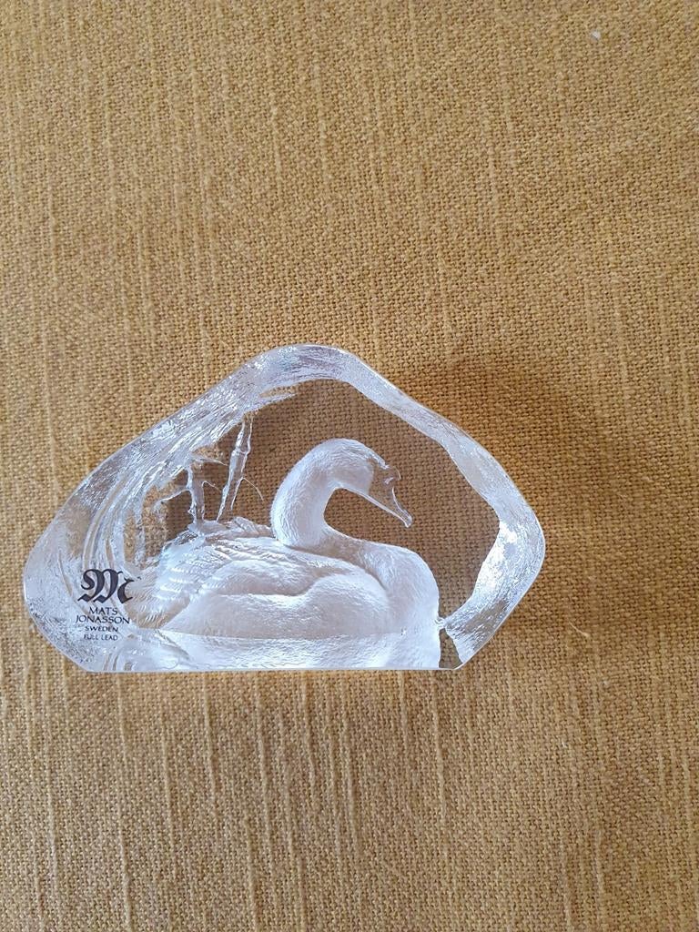 ZWAAN  van Mats Jonasson kristal, Antiek en Kunst, Ophalen of Verzenden