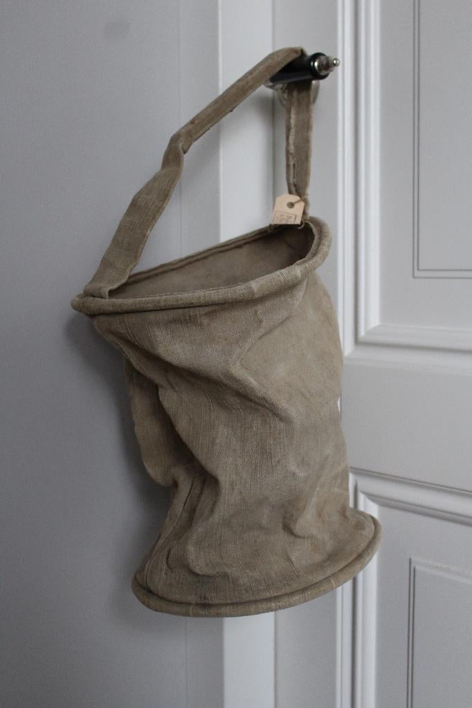 Oude Franse brocante linnen waterzak Nr.3 *Pronck & Praal*, Antiek en Kunst, Curiosa en Brocante, Ophalen of Verzenden