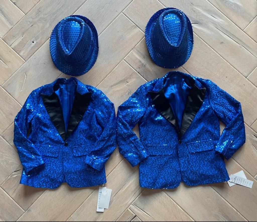 Teab 2x Carnaval Jasje Pailletten - Maat 104/110 & 116/122, Ophalen of Verzenden, Nieuw, 110 t/m 116, Jongen of Meisje