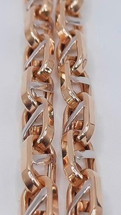 gouden fantasie ketting 14kt, Sieraden, Tassen en Uiterlijk, Kettingen, Www.bredajuwelier.nl, Nieuw, Ophalen of Verzenden, Www.bredajuwelier.nl