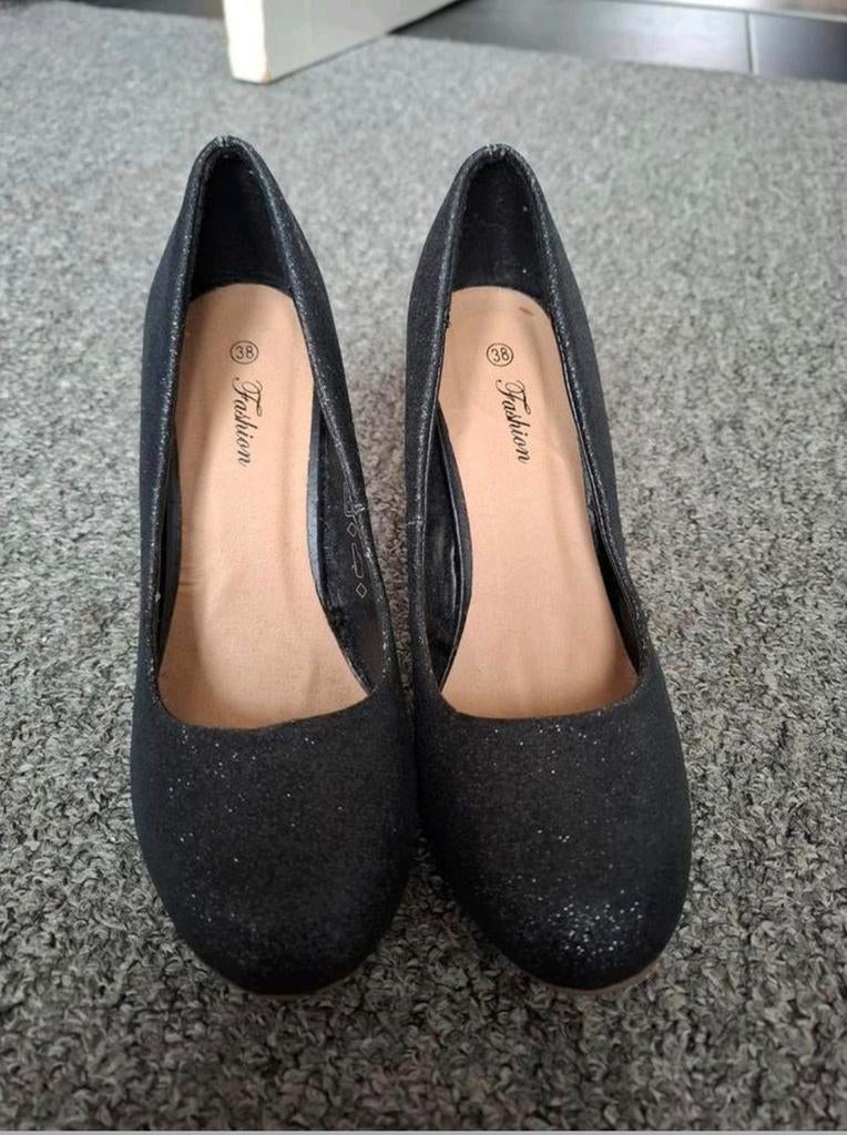 Fashion glitter Pumps - Maat 38, Pumps, Fashion, Zwart, Ophalen of Verzenden