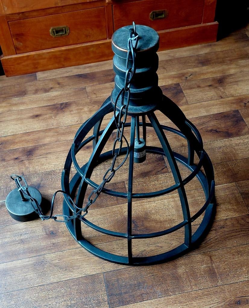 Mooie, zware, landelijke lamp, in zeer goede staat!, Ophalen, Zo goed als nieuw, Minder dan 50 cm