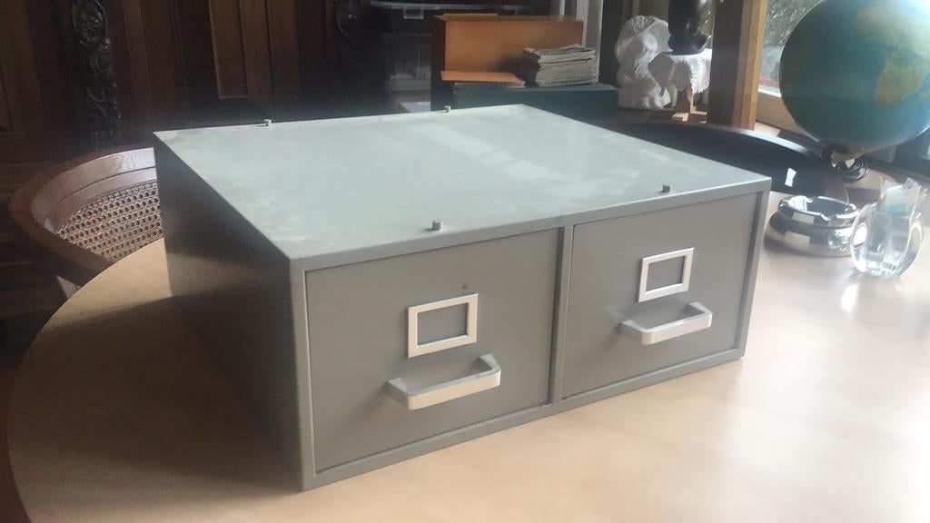 Dubbelen systeemkaartenbak - 20 x 13 cm kaarten, Huis en Inrichting, Kasten | Ladekasten, Minder dan 50 cm, Ophalen of Verzenden