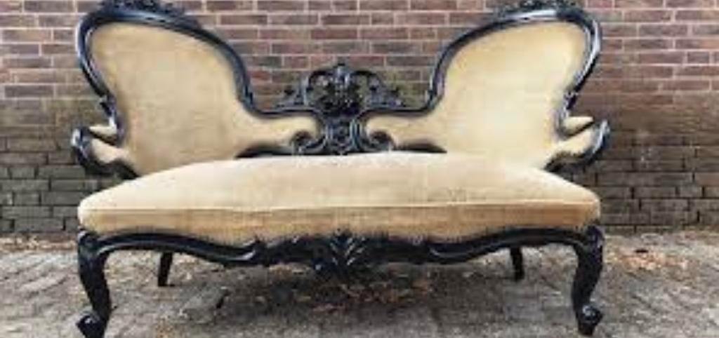 Antieke  vintage Biedermeier Bank, Antiek en Kunst, Antiek | Meubels | Stoelen en Banken, Ophalen of Verzenden