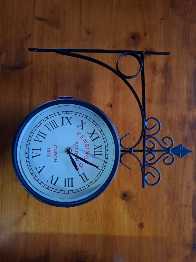 Stationsklok Wandklok - Dubbelzijdig, Ophalen, Nieuw, Analoog, Wandklok