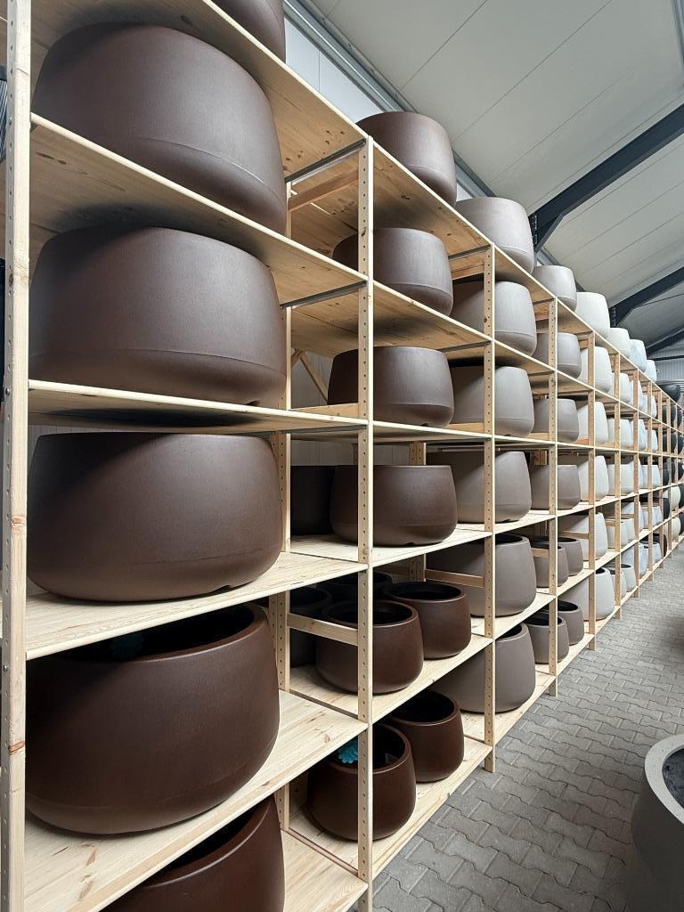 Trendy  lichtgewicht Titano bloembakken / plantenbakken !!!, Kunststof, 100 cm of meer, Rond, Nieuw