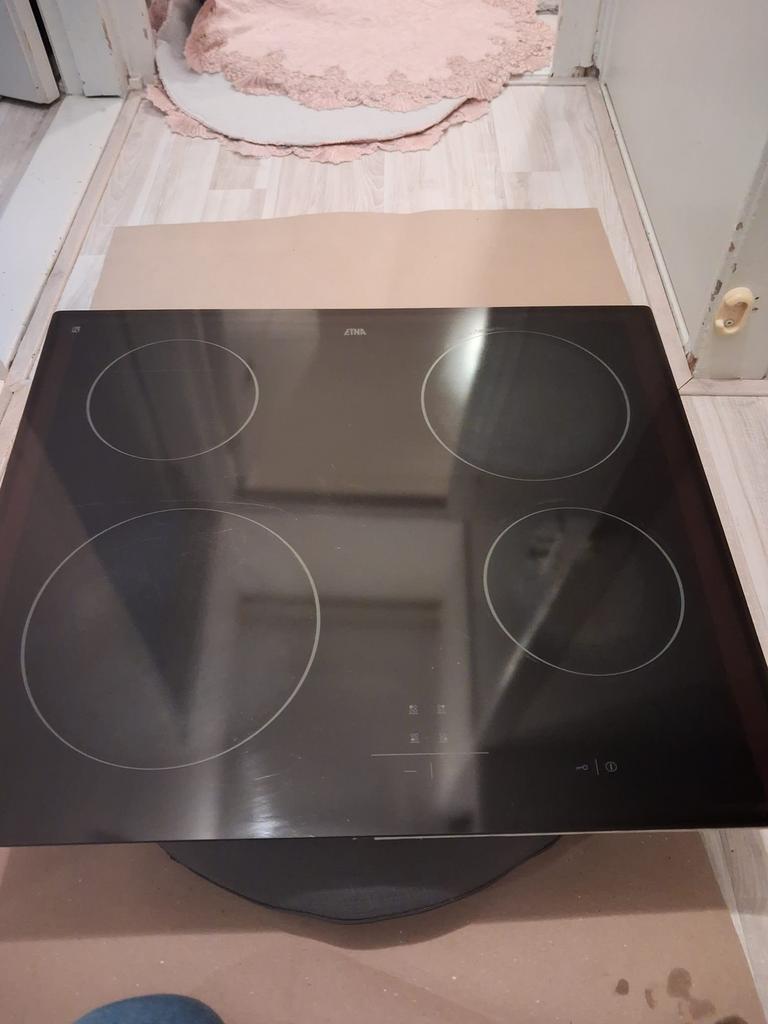 Etna inbouw keramisch kookplaat, Witgoed en Apparatuur, Gebruikt, Inbouw, Inductie, 4 kookzones