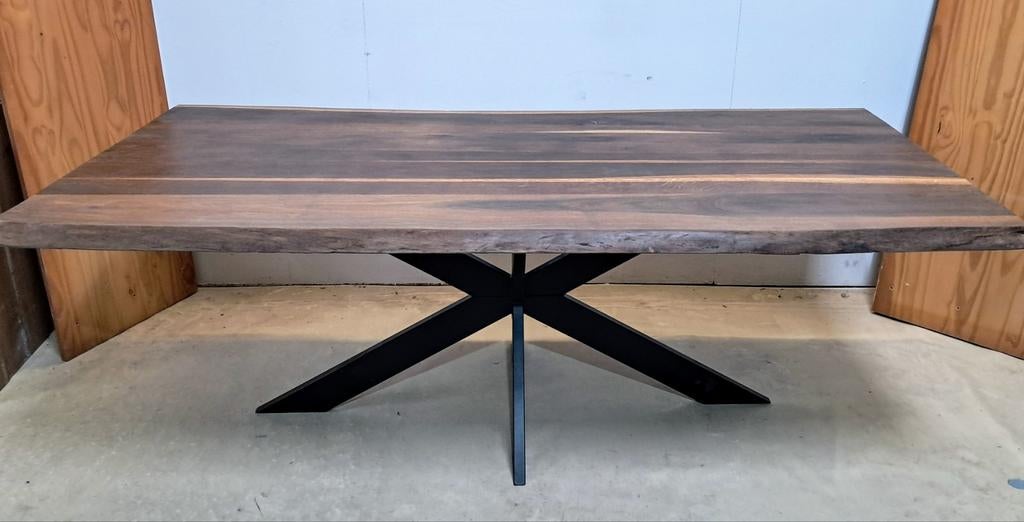 Schitterende massief eiken eettafel, Huis en Inrichting, Tafels | Eettafels, Nieuw, 50 tot 100 cm, 200 cm of meer, Vijf personen of meer