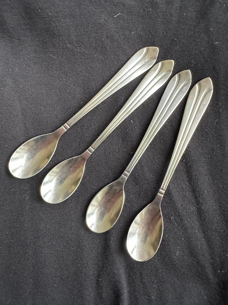 4 vintage verzilverde SOLA lepeltjes Z SOLA 90, Ophalen of Verzenden