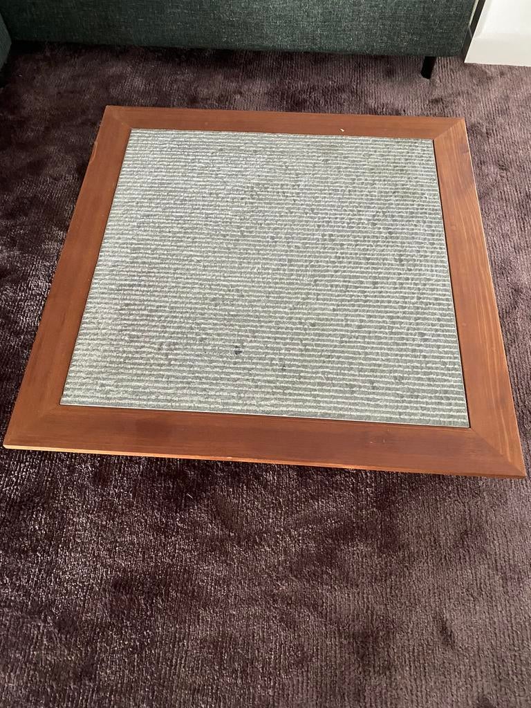 Gervasoni salontafel 120 x 120 cm natuursteen blad, Ophalen, Zo goed als nieuw, 100 tot 150 cm, Minder dan 50 cm