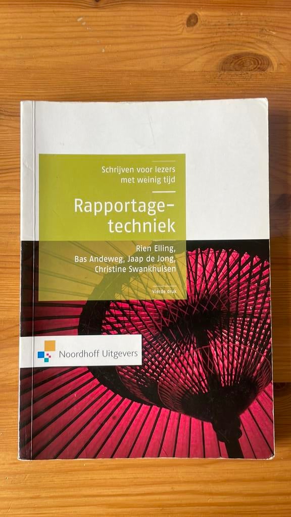 Jaap de Jong - Rapportagetechniek, Ophalen of Verzenden, Zo goed als nieuw, Jaap de Jong; Christine Swankhuisen; Bas Andeweg; Rien Elling