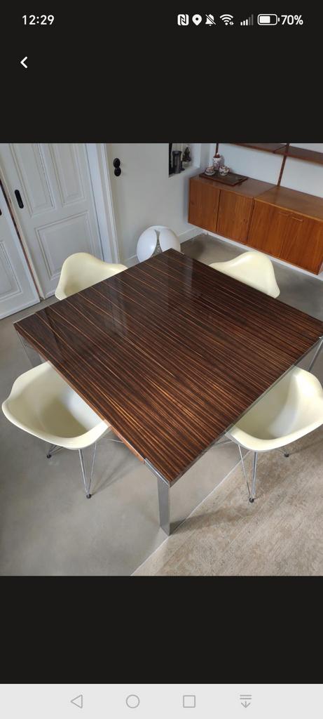 Prachtige Desalto ebbenhouten tafel type Lyko, Ophalen, Overige materialen, Gebruikt, 100 tot 150 cm