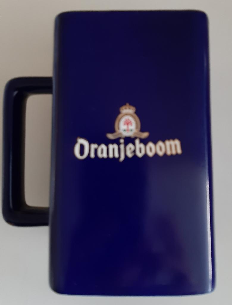 Oranjeboom aardewerk bierkan., Ophalen of Verzenden, Zo goed als nieuw, Glas of Glazen, Oranjeboom