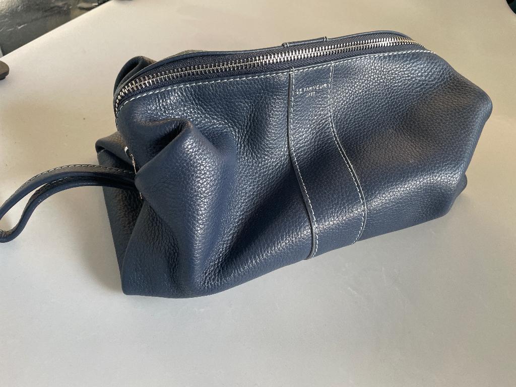 Toilettas voor heren, Le Tanneur, Ophalen of Verzenden, Zo goed als nieuw, Blauw, Heer of Dame