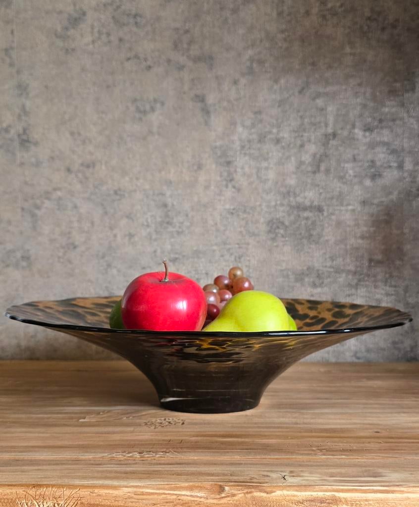 Glazen ( fruit ) schaal Leopard, Ophalen, Rond, Glas