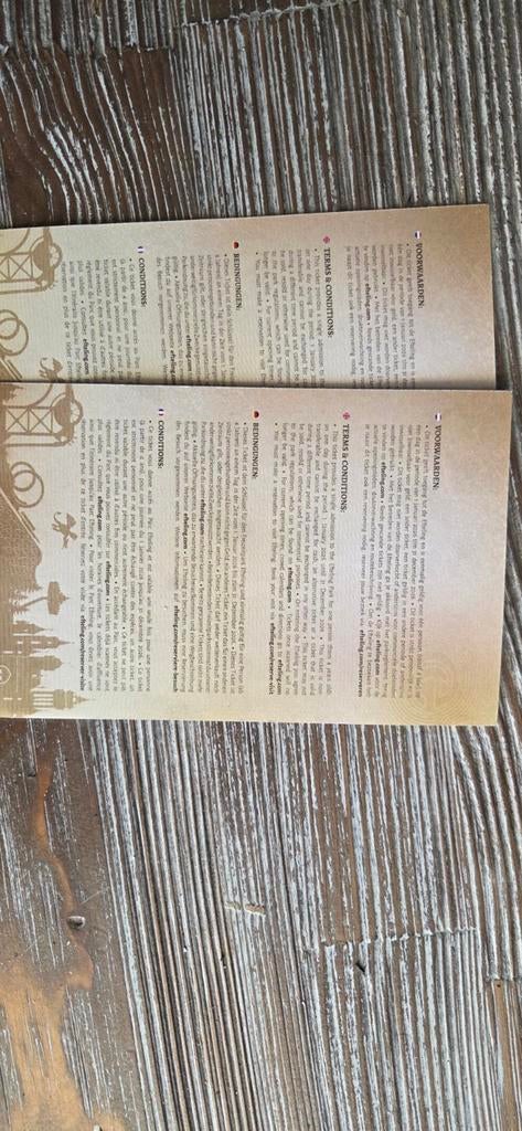 2 efteling entreetickets, Ophalen of Verzenden, Nieuw, Overige typen