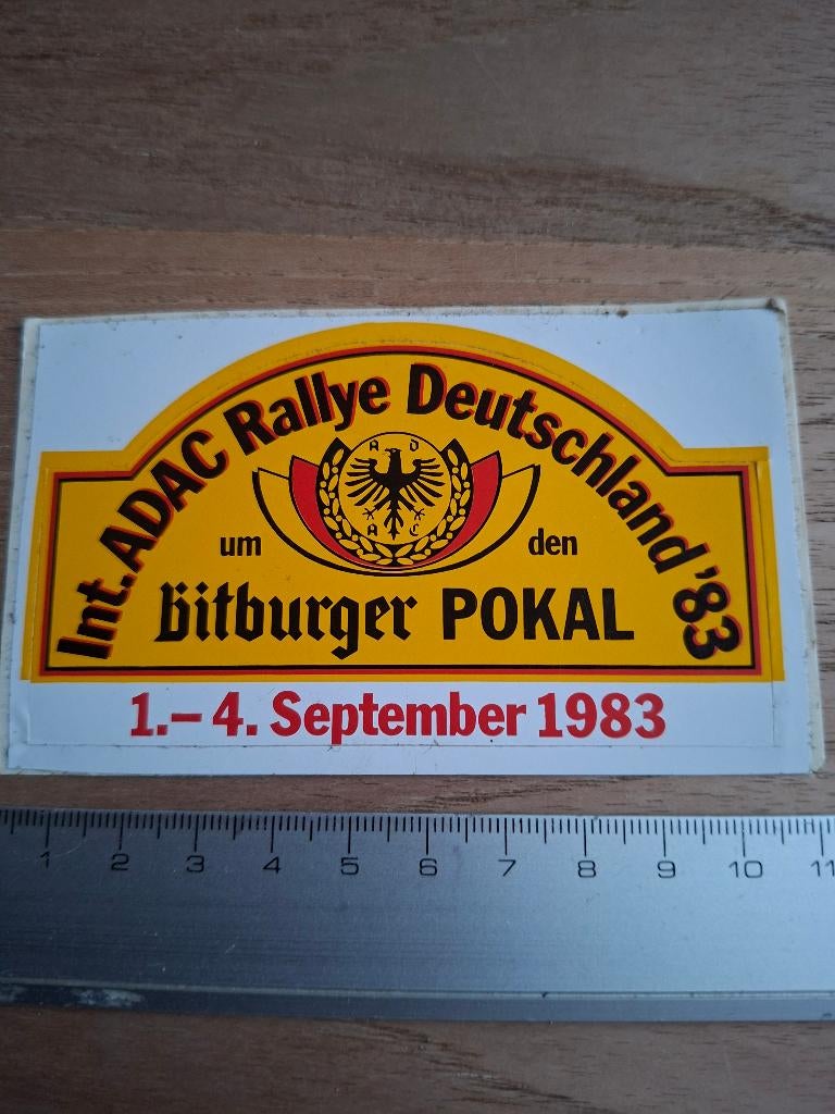 Sticker rallye Duitsland, Ophalen of Verzenden, Zo goed als nieuw, Auto of Motor