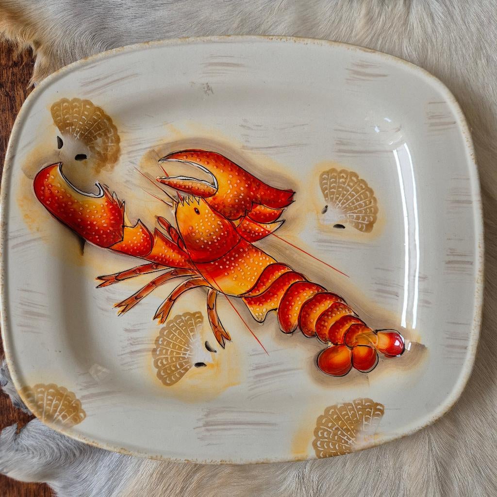 Prachtige kreeftenschaal 41x36cm Romangallery, Ophalen, Keramiek, Nieuw, Schaal of Schalen