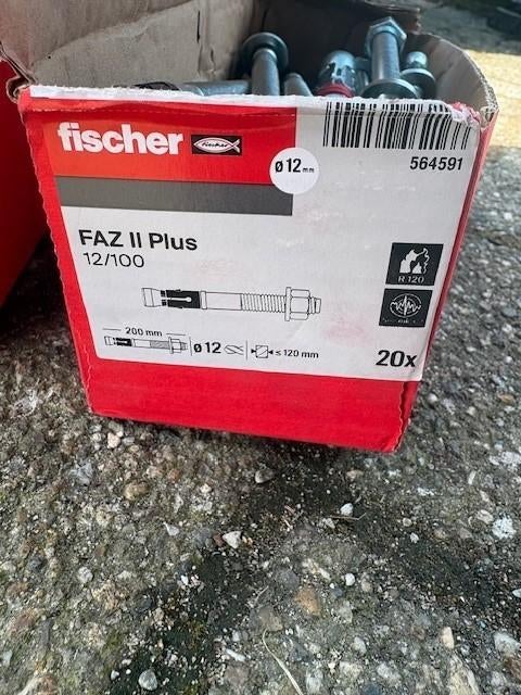 Fischer keilbouten / ankers FAZ II Plus & TA M10, Ophalen, Nieuw, 100 tot 250 mm