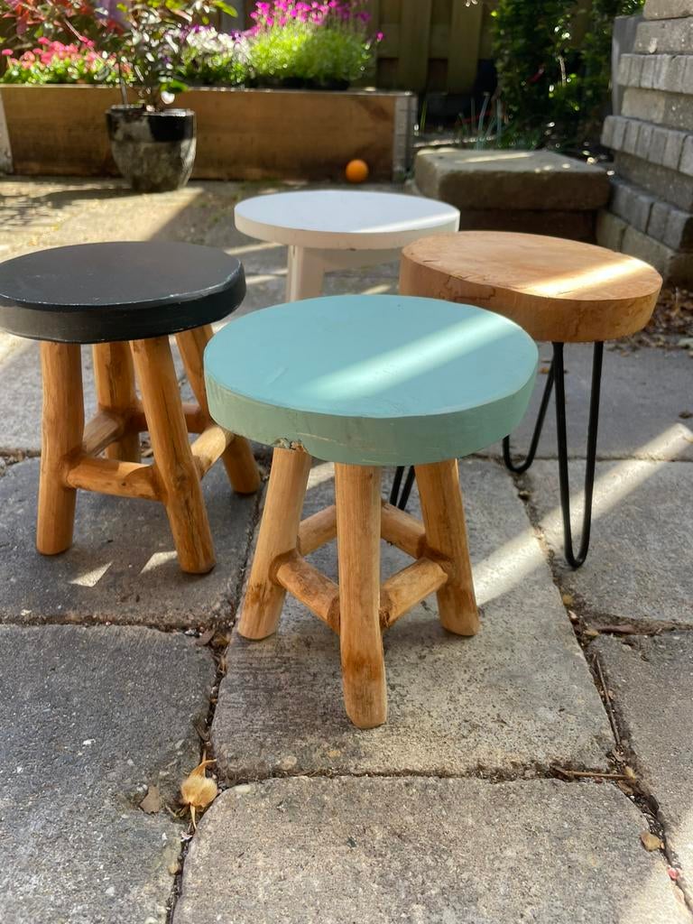 4x leuke krukjes, Ophalen of Verzenden, Zo goed als nieuw, Hout