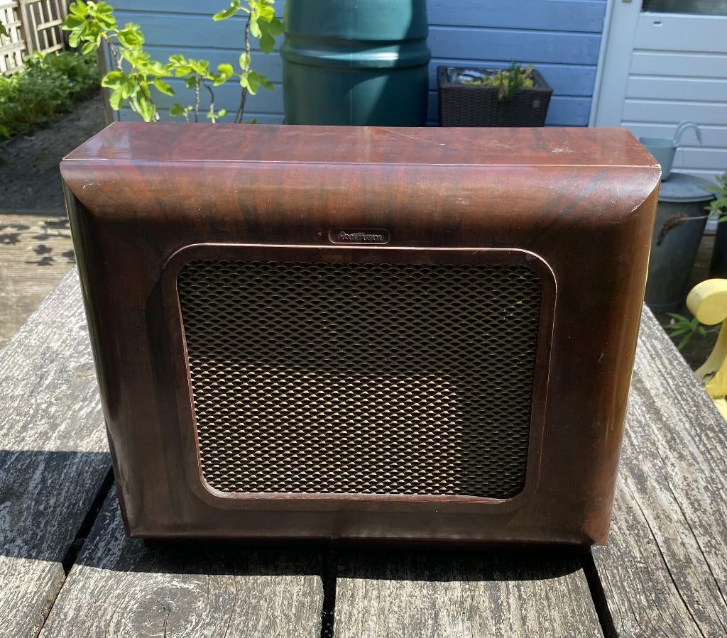 Leuke Rediffusion Speaker - bakeliet vintage retro design, Ophalen of Verzenden