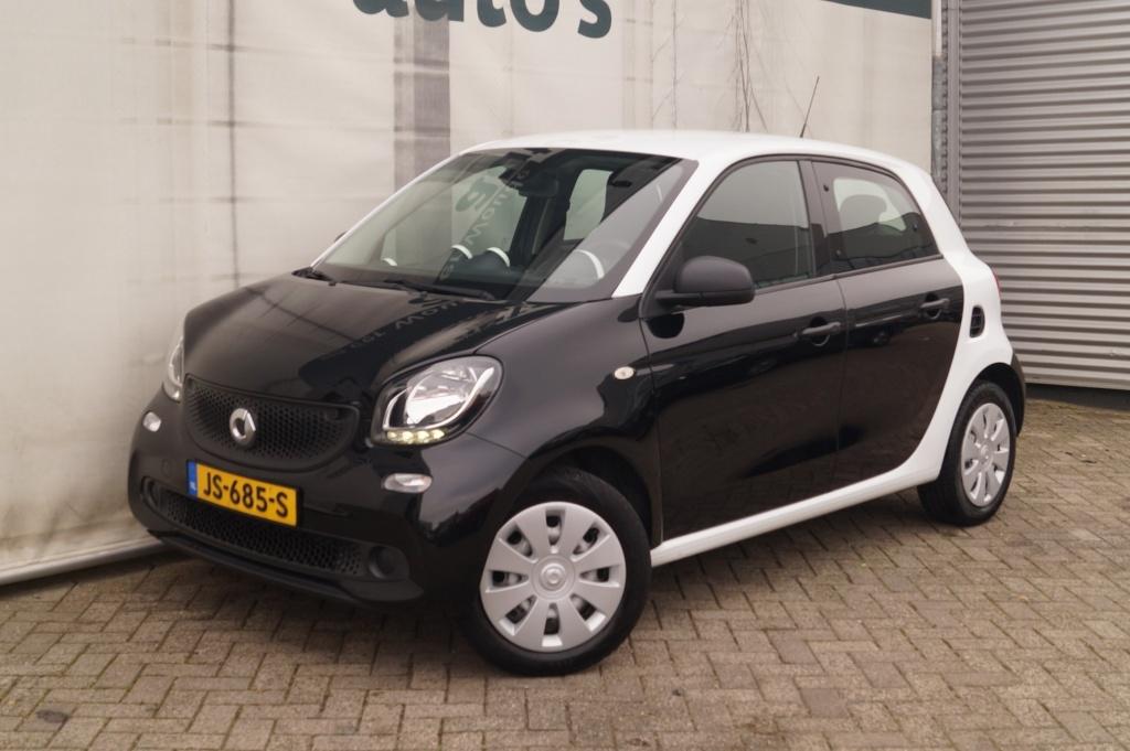 Smart Forfour 1.0 Pure Edition -AIRCO-CRUISE- (bj 2016), Stof, Gebruikt, 4 stoelen, Zwart